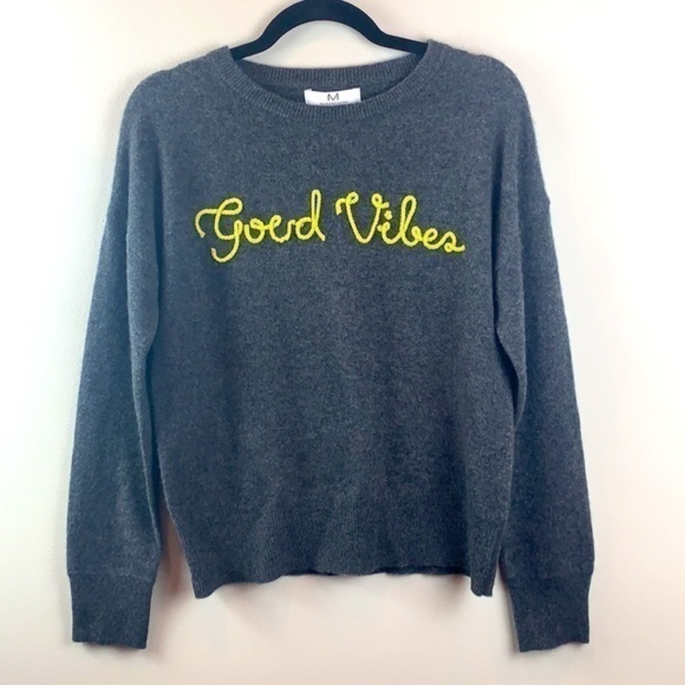 Magaschoni Cashmere Good Vibes Crew Neck Sweater NWT